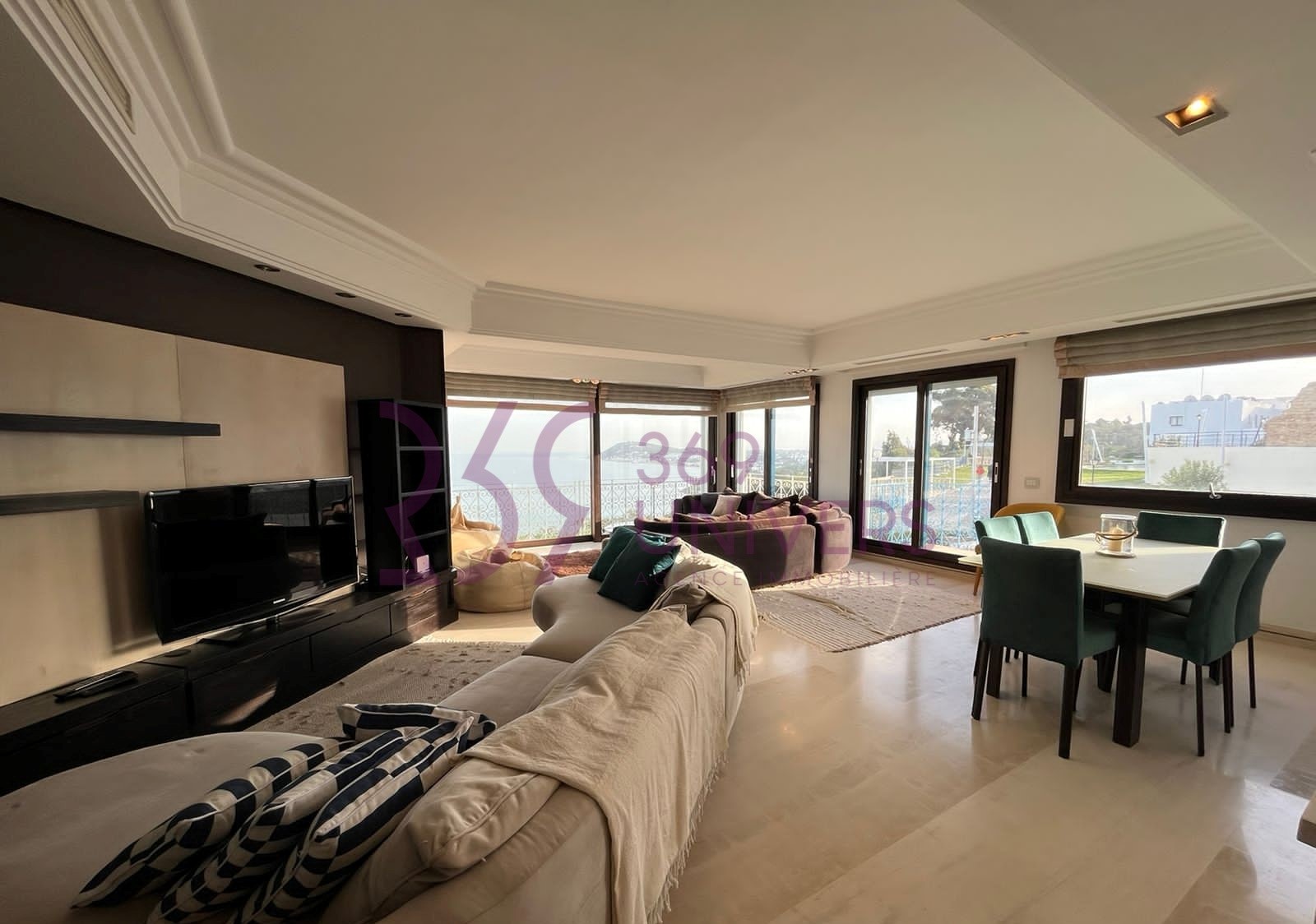 La Marsa&nbsp;Gammart&nbsp;Location&nbsp;Appart. 3 pi�ces&nbsp;Appartement avec vue sur mer � gammarth ref rh046