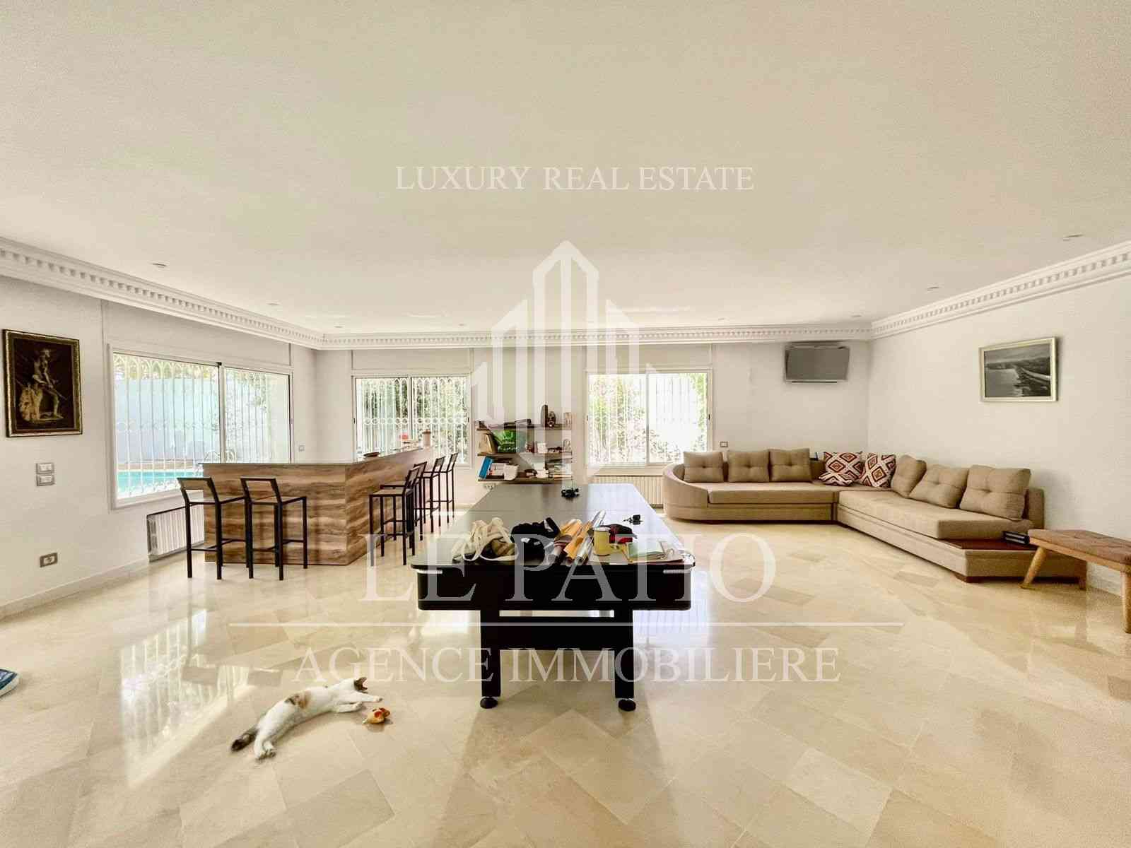 La Marsa&nbsp;Gammart&nbsp;Location&nbsp;Maisons&nbsp;Villa s4 ave grand jardin a gammarth