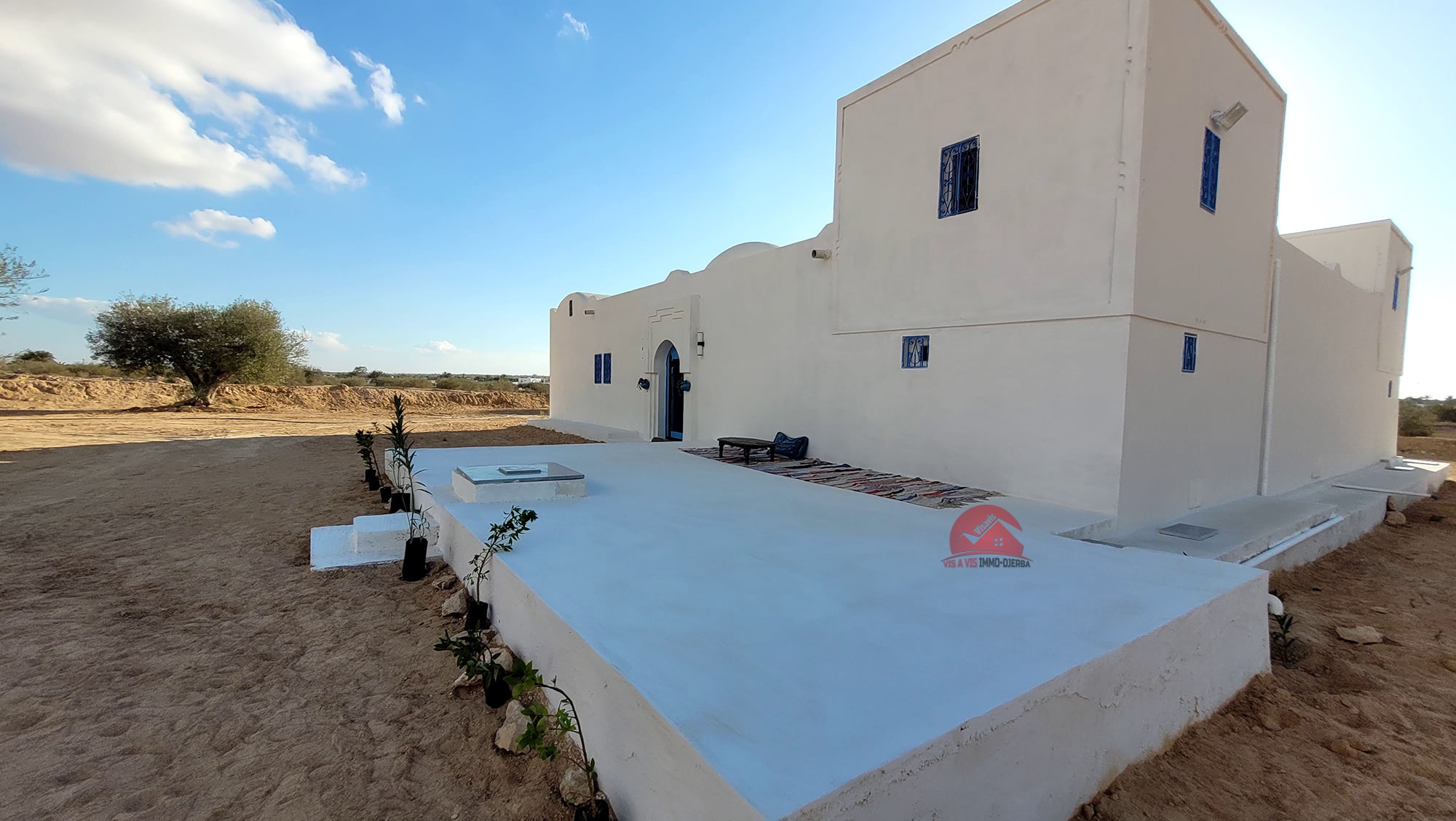 Djerba - Houmet Essouk Djerba  Vente Maisons Houch djerbien sur un grand terrain  ref h615