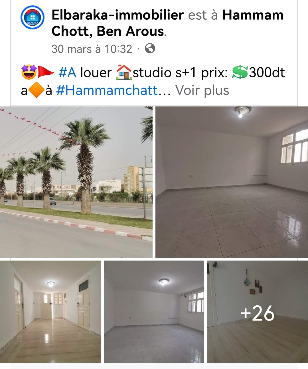 Hammam Chatt Hammam Chatt Location Appart. 2 pices Studio s1 a hammam chatt