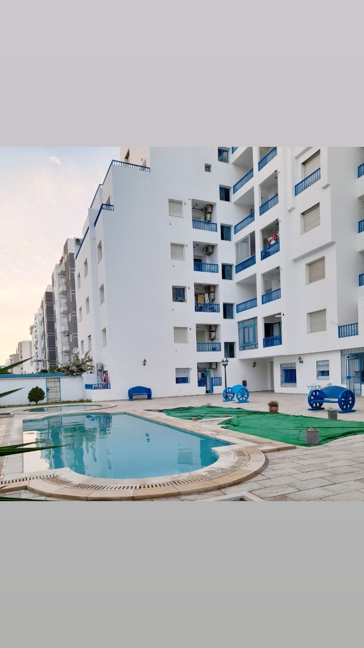 Hammamet&nbsp;Hammamet&nbsp;Location vacances&nbsp;Appart. 2 pi�ces&nbsp;S1 au rdc qui ouvre sur la piscine