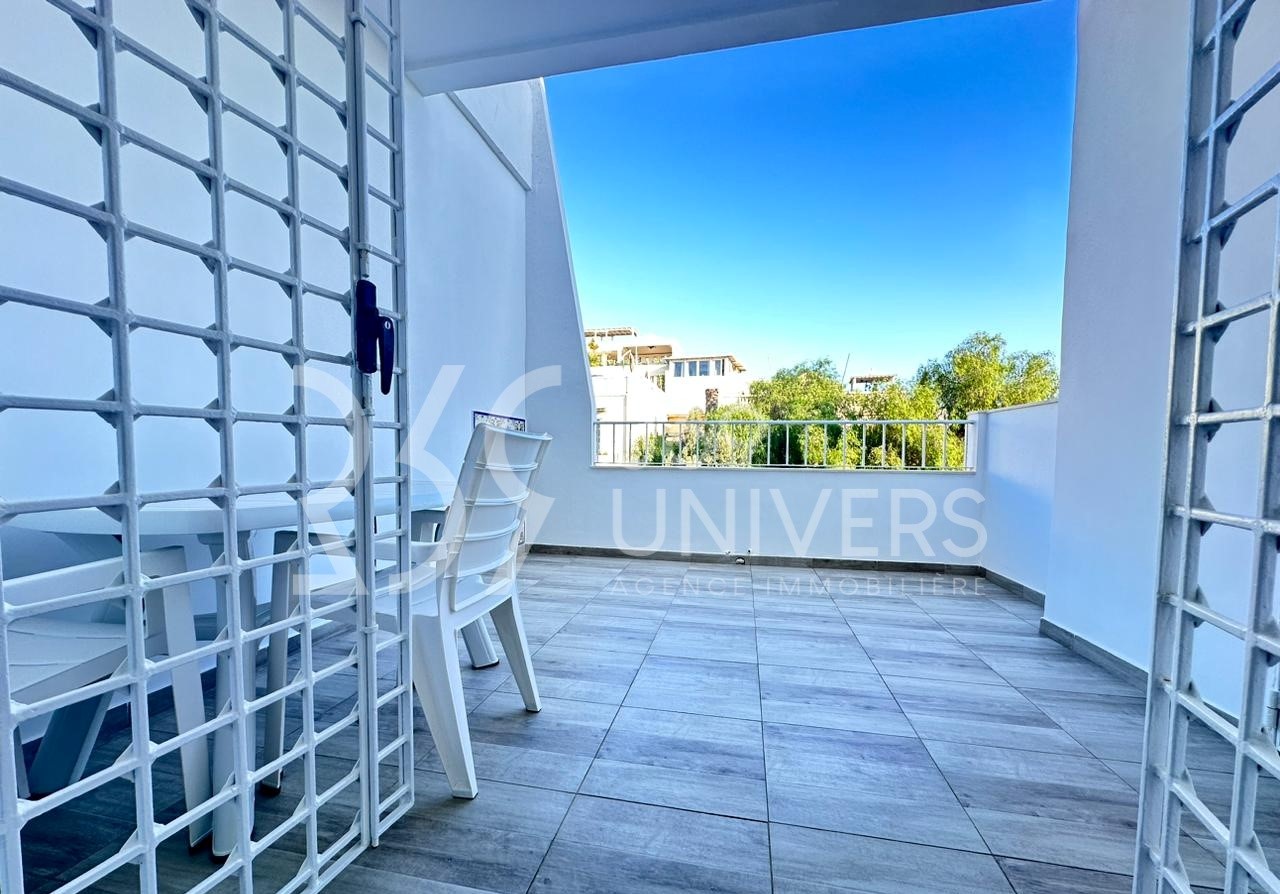 La Marsa&nbsp;Marsa Ennassim&nbsp;Location&nbsp;Appart. 2 pi�ces&nbsp;Appart meubl� avec terrasse � la marsa ref ra088