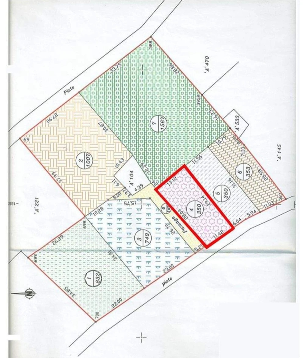 Ras Jebel Cite Kaa El Ballout Terrain Terrain agricole Lot de terrain  ras jebel bizerte