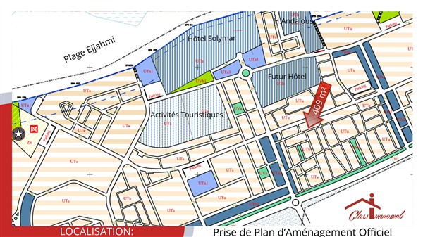 Soliman Soliman Terrain Terrain nu Terrain de 409 m2  485 tnd le m2