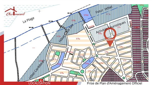 Hammam Chatt Borj Cedria Terrain Terrain nu Terrain de 420m2  550 d le m2