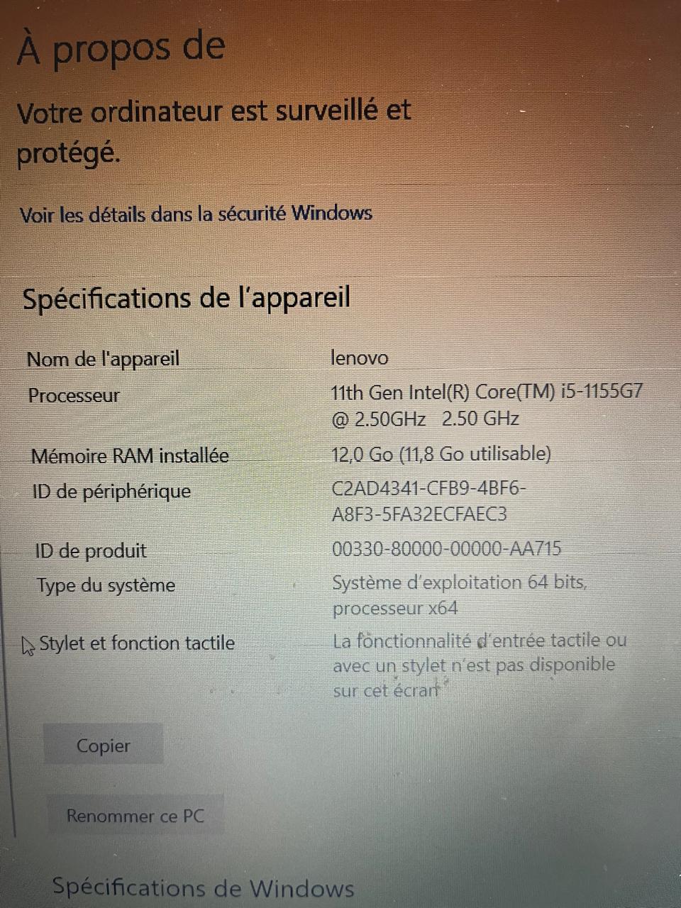 Nouvelle Medina Nouvelle Medina IBM / Lenovo  Autre Pc portable lenovo ideapad 5 i51235u 12 go gris