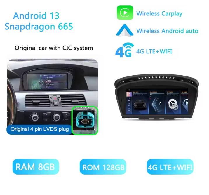 Le Bardo Le Bardo Autoradios / Hifi / GPS Autoradios Poste android pour bmw serie 3 e90 ou serie 5 e60