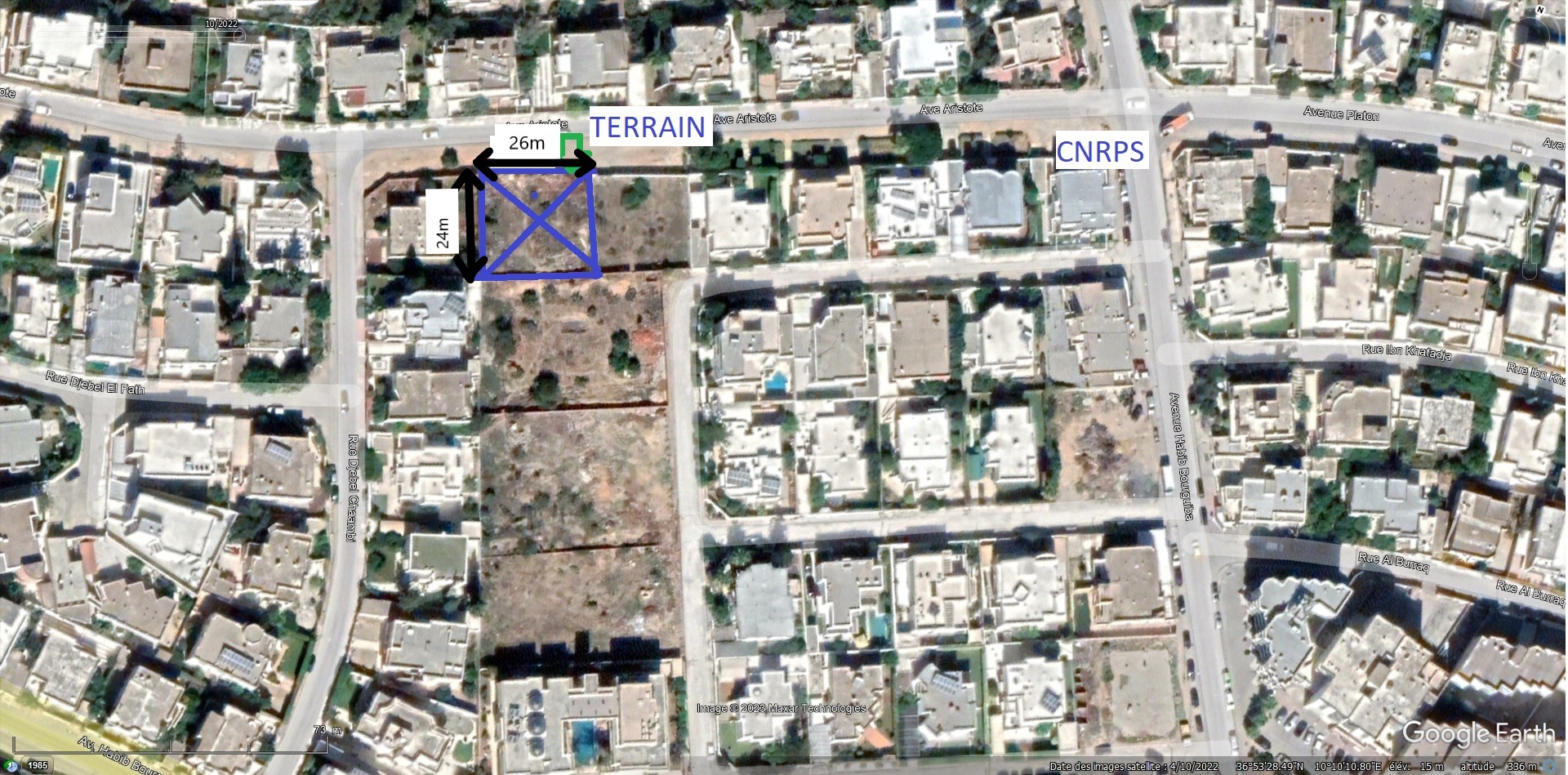 Raoued&nbsp;Cite El Ghazala 1&nbsp;Terrain&nbsp;Terrain nu&nbsp;Terrain nu zone r�sidentielle potentiel commercial