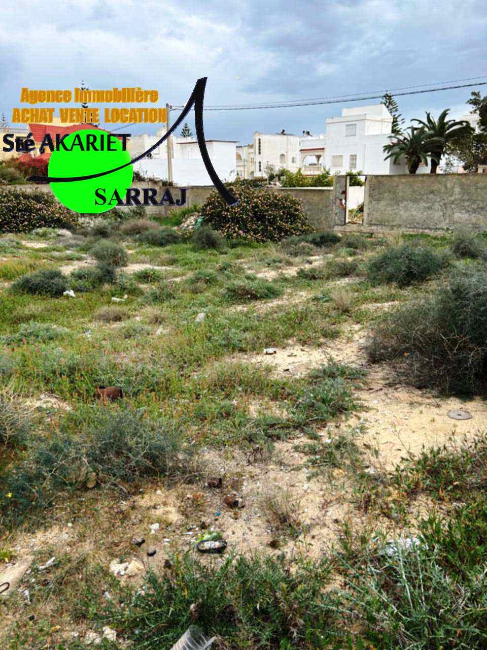 Akouda&nbsp;Chatt Meriem&nbsp;Terrain&nbsp;Terrain nu&nbsp;Terrain cl�tur� 648m � 150m de plage chatt mariem