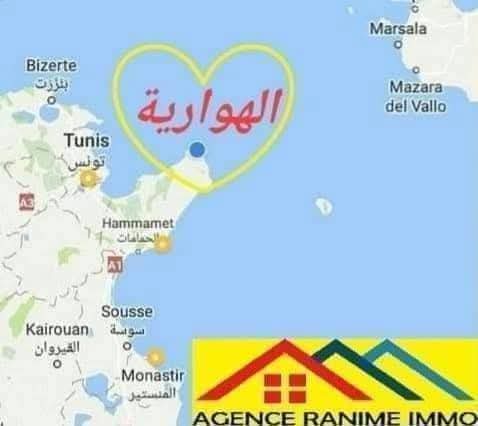 El Haouaria Cite Touristique Terrain Terrain nu Terrain de 1520m2 a la mer el haouaria