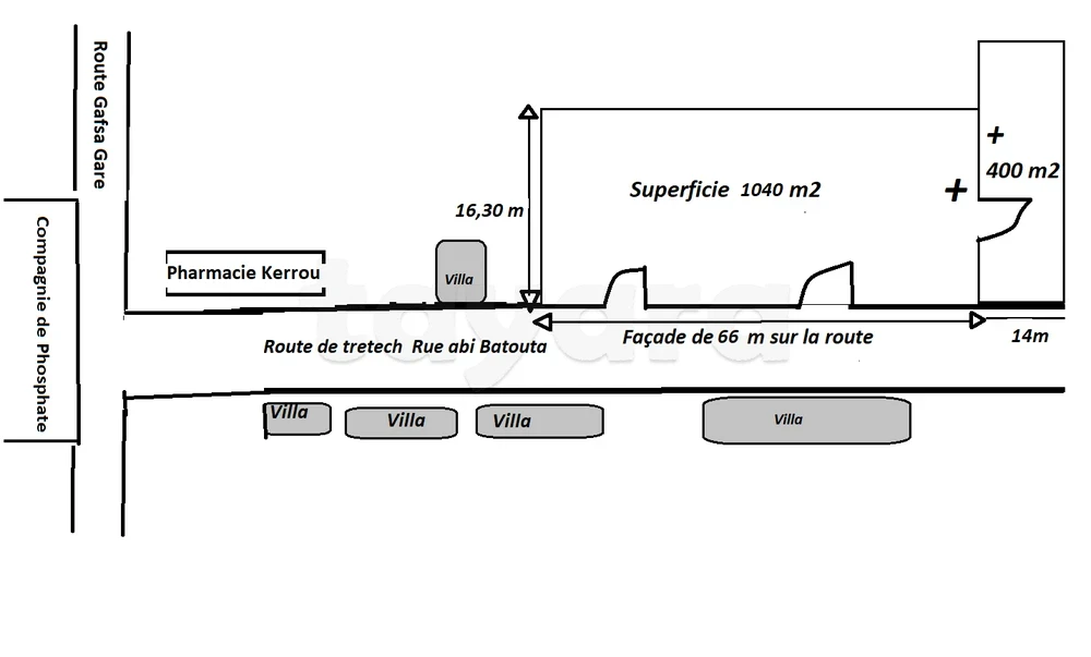 Gafsa Sud Cite Bayech Terrain Terrain nu Lots de 500 mettre carr  gafsa