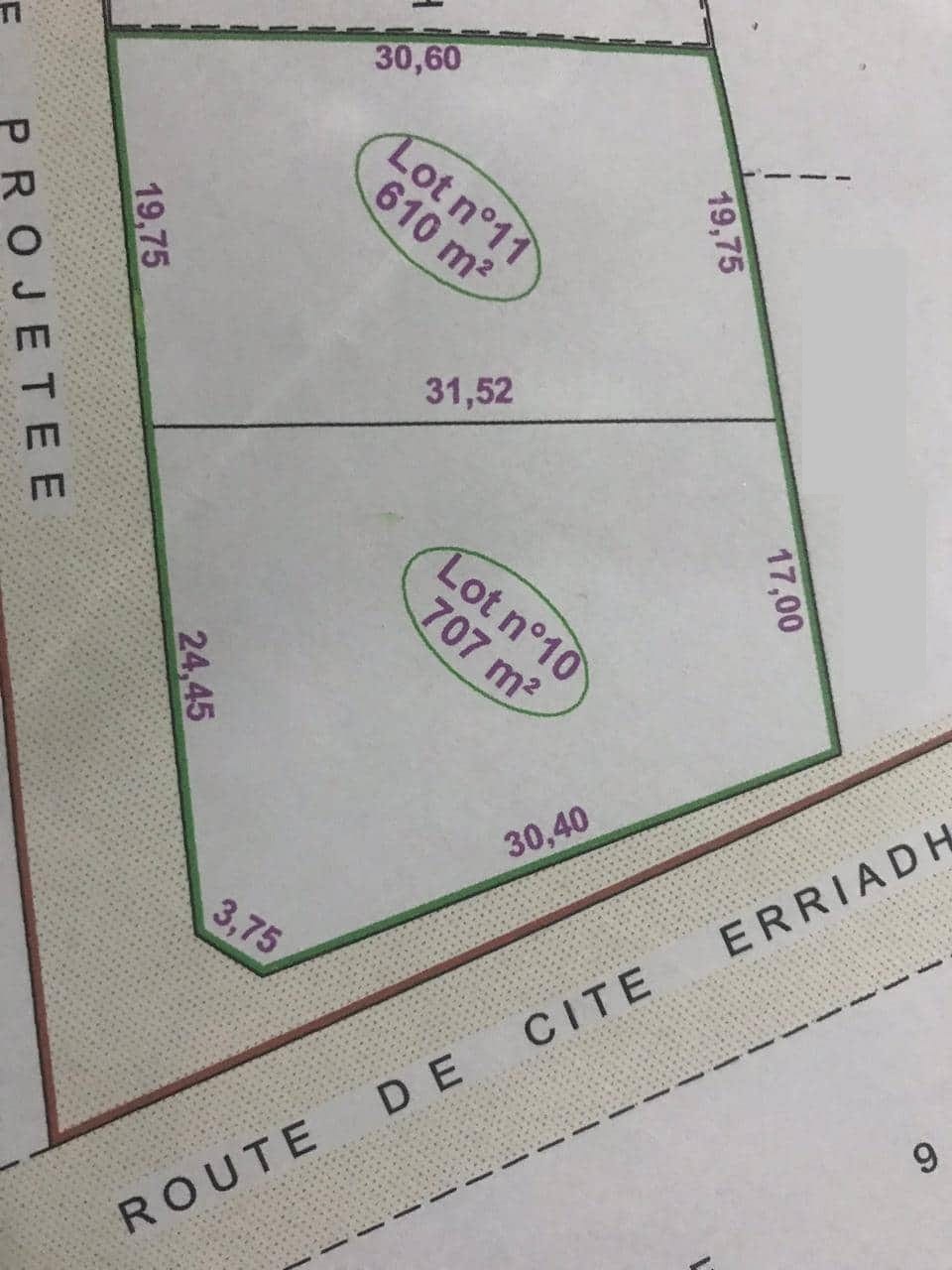 Raoued&nbsp;Borj Touil&nbsp;Terrain&nbsp;Terrain nu&nbsp;Borj touil vnt ter 600m2
