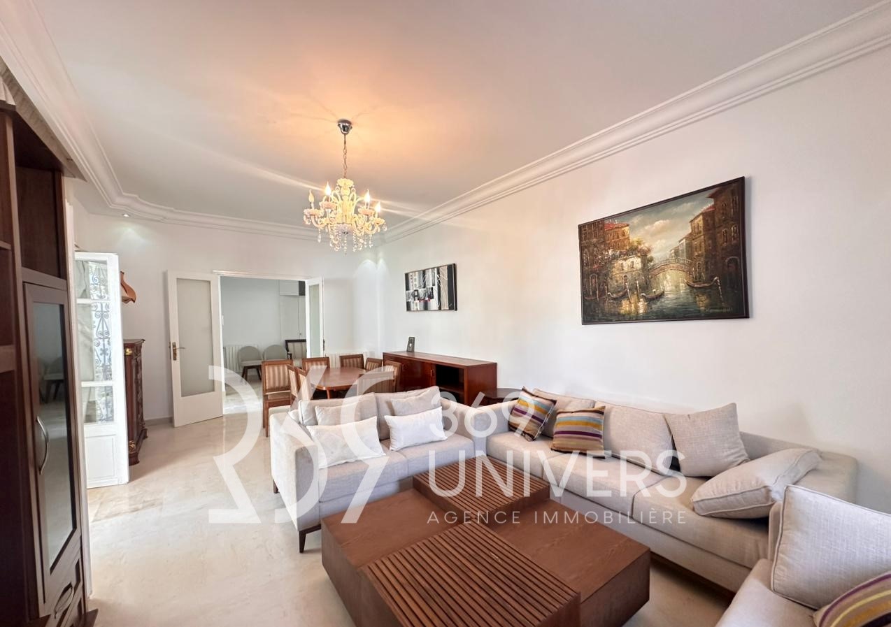 La Marsa Marsa Ennassim Location Appart. 3 pices Rez de chausse meubl avec jardin  la marsa