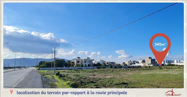 Hammam Chatt Borj Cedria Terrain Terrain nu Terrain de 345 m2  350 dt le m2