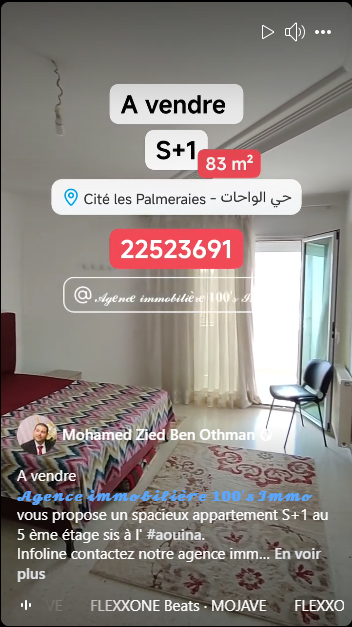 Vente Appart. 1 pice