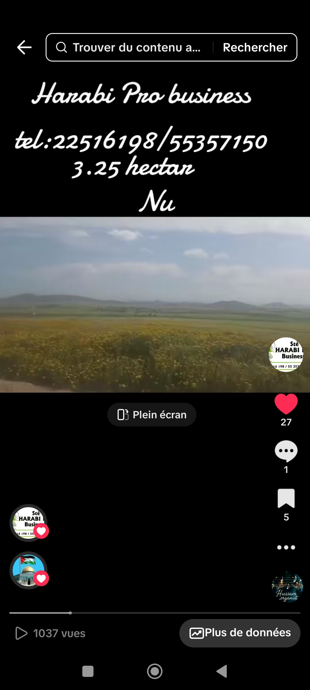 Bir Mcherga Bir Mcherga Terrain Terrain agricole 3 hectar terrain nu amnagaa