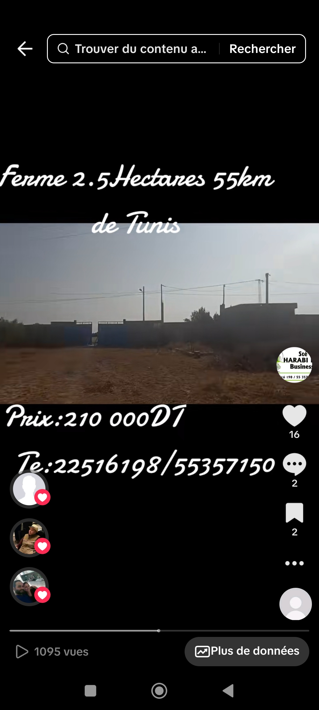 Bir Mcherga&nbsp;Boucha&nbsp;Terrain&nbsp;Terrain agricole&nbsp;Une petite ferme 2h5