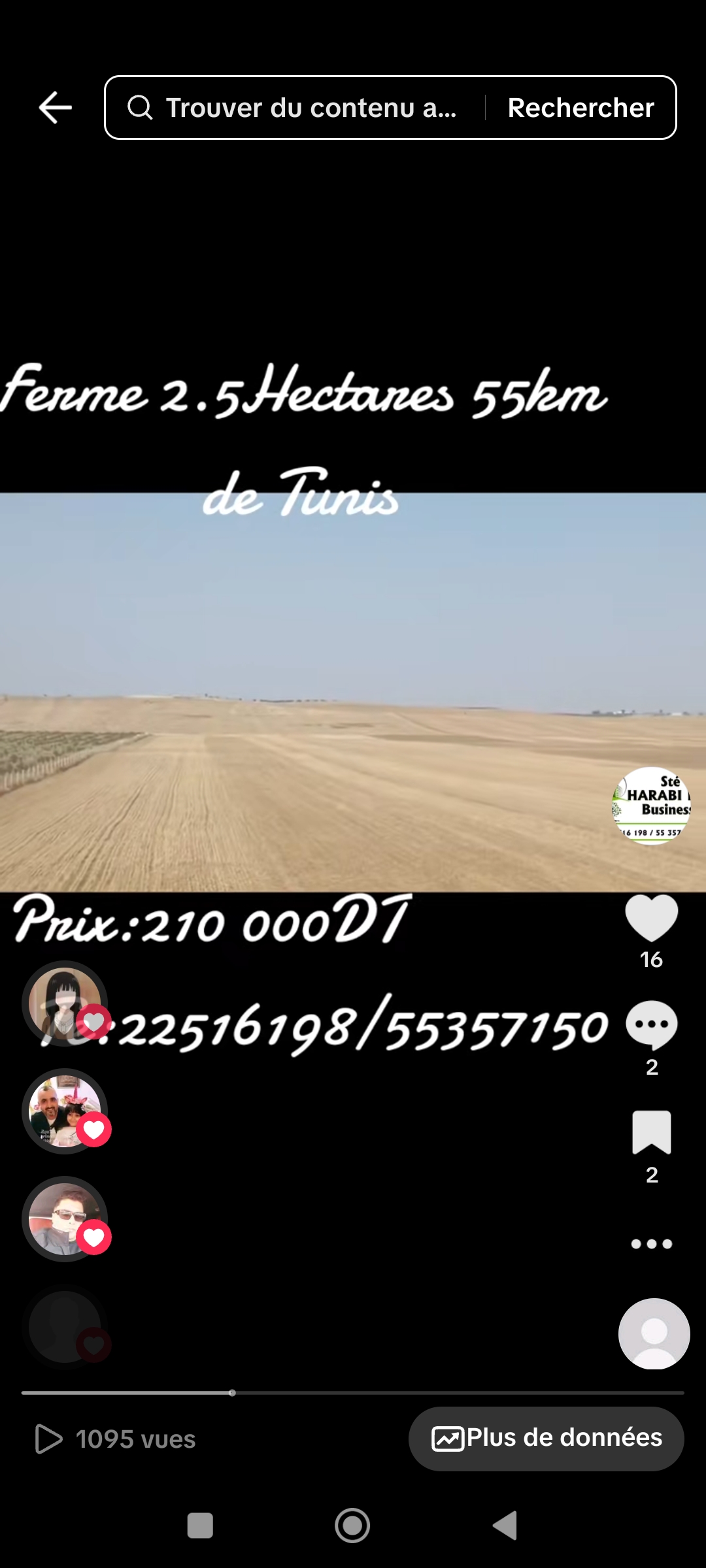 Bir Mcherga&nbsp;Boucha&nbsp;Terrain&nbsp;Terrain agricole&nbsp;Une petite ferme 2h5