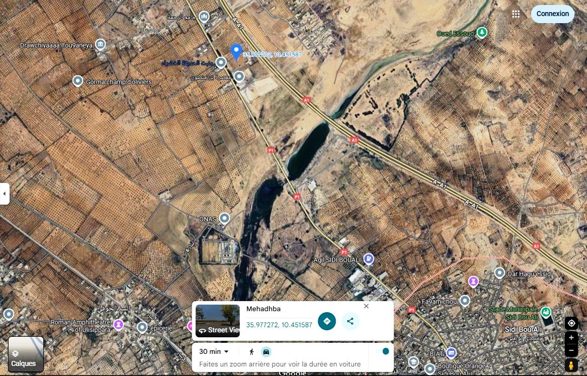 Sidi Bou Ali&nbsp;Sidi Bou Ali&nbsp;Terrain&nbsp;Terrain agricole&nbsp;Offre terrain agricole 4193m sur gp1 sidi bouali