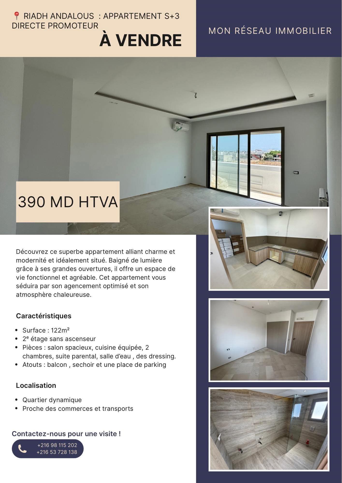 Vente Appart. 4 pices