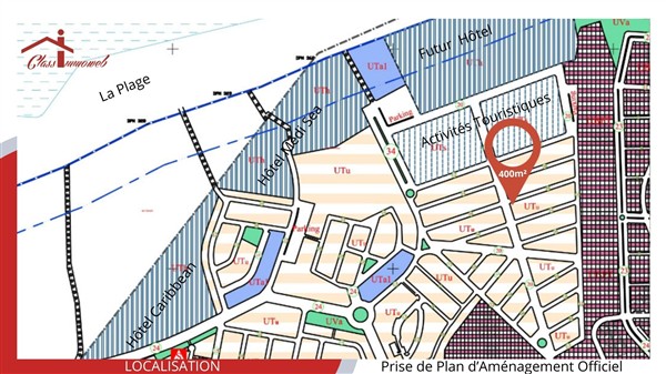 Hammam Chatt Borj Cedria Terrain Terrain nu Terrain de 400m2  680 tnd le m2