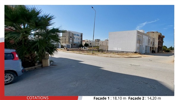 Hammam Chatt Borj Cedria Terrain Terrain nu Terrain de coin com rsid 257 m2  680 tnd le m2