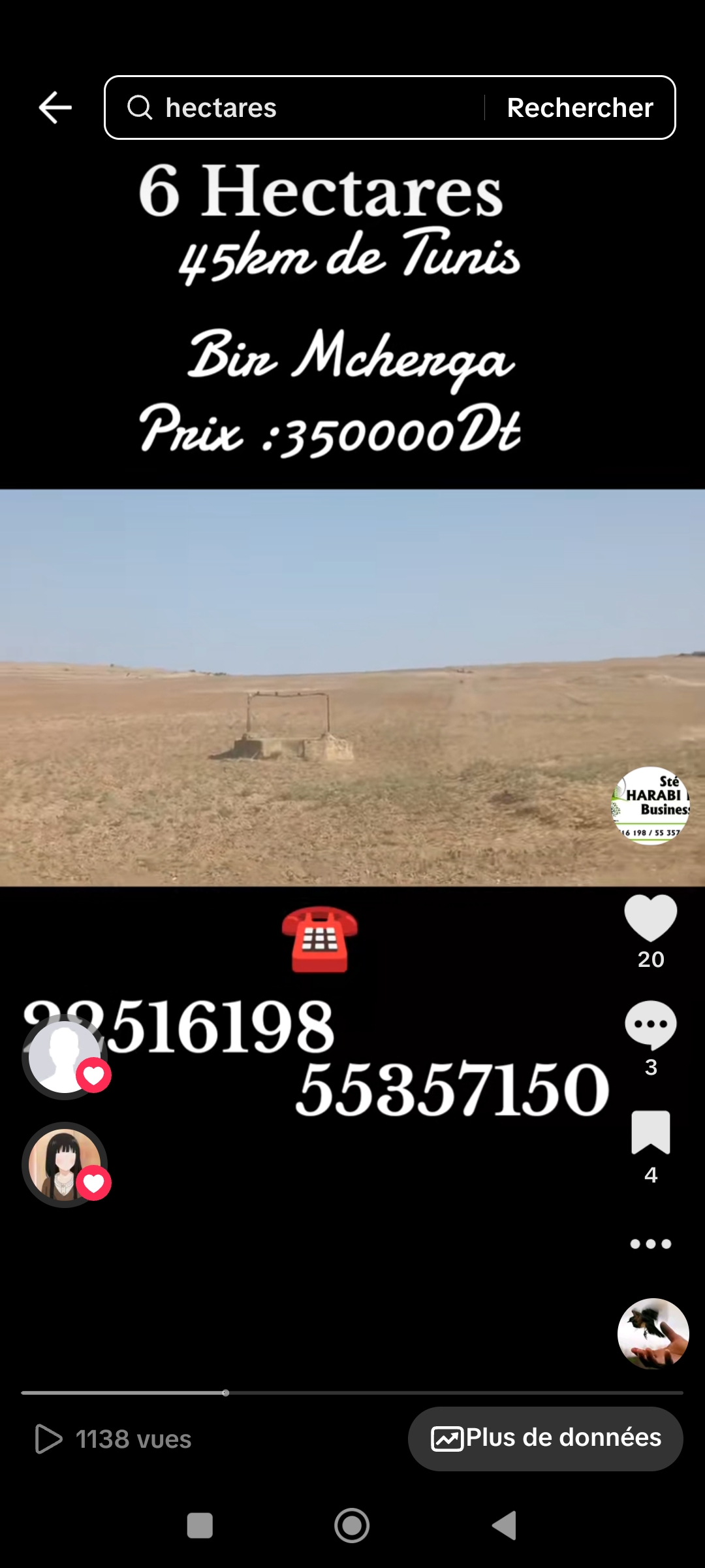 Bir Mcherga Bir Mcherga Terrain Terrain agricole 6 hectares nu a mnagaa 45 km de tunis