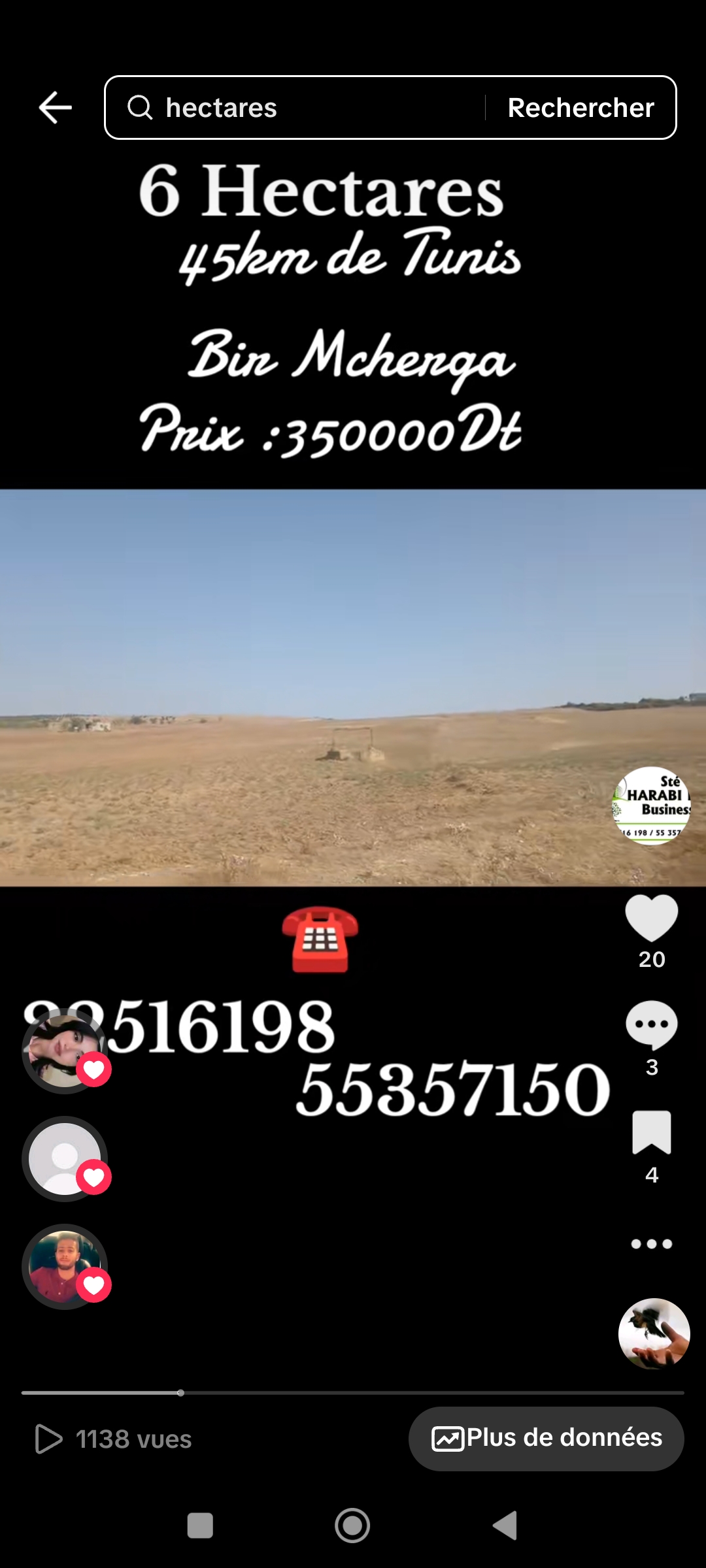 Bir Mcherga Bir Mcherga Terrain Terrain agricole 6 hectares nu a mnagaa 45 km de tunis