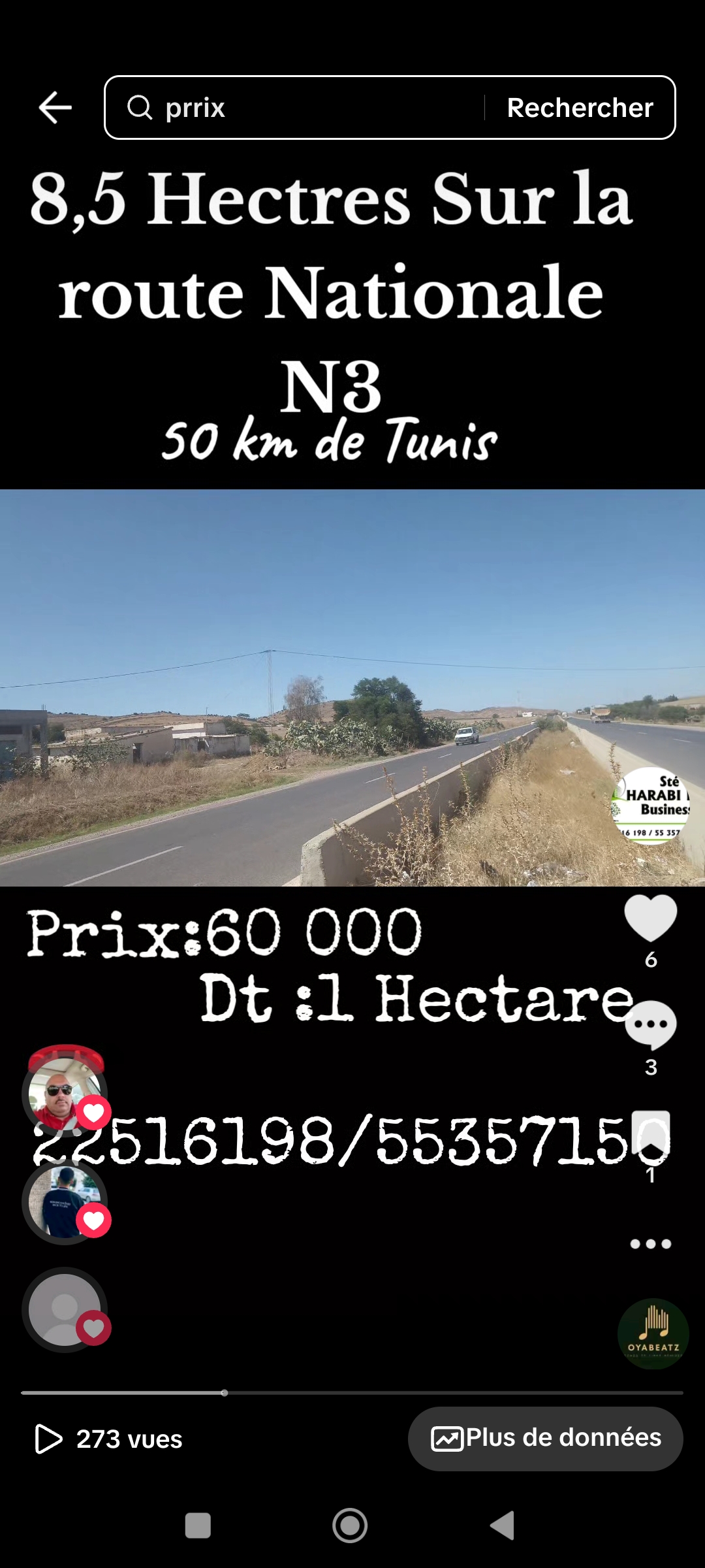 El Fahs Jabbes Terrain Terrain agricole Idal pour agricole et commerces et services