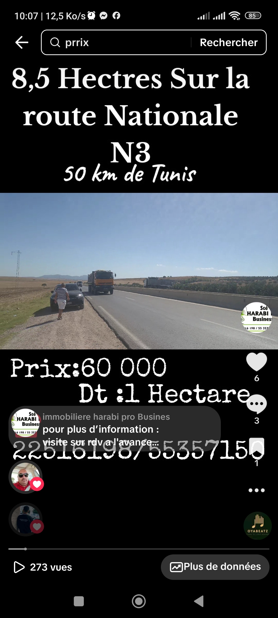 El Fahs Jabbes Terrain Terrain agricole Idal pour agricole et commerces et services