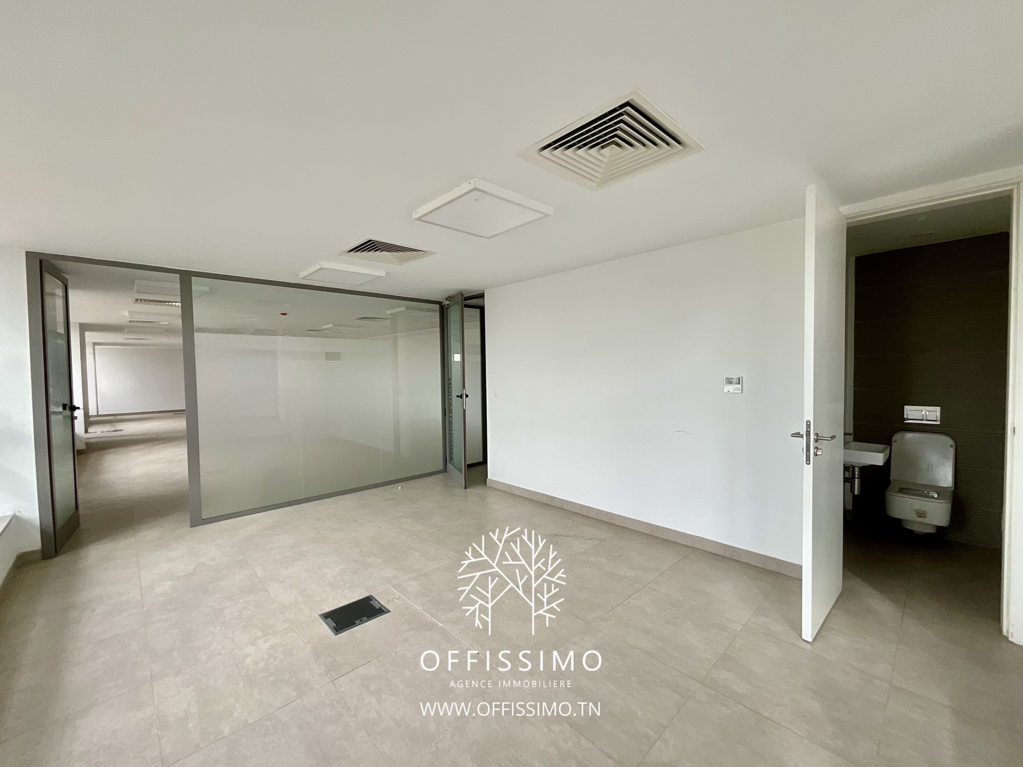 Ain Zaghouan&nbsp;Jardins de Carthage&nbsp;Vente&nbsp;Surfaces&nbsp;Bureau jardin de carthage 250m