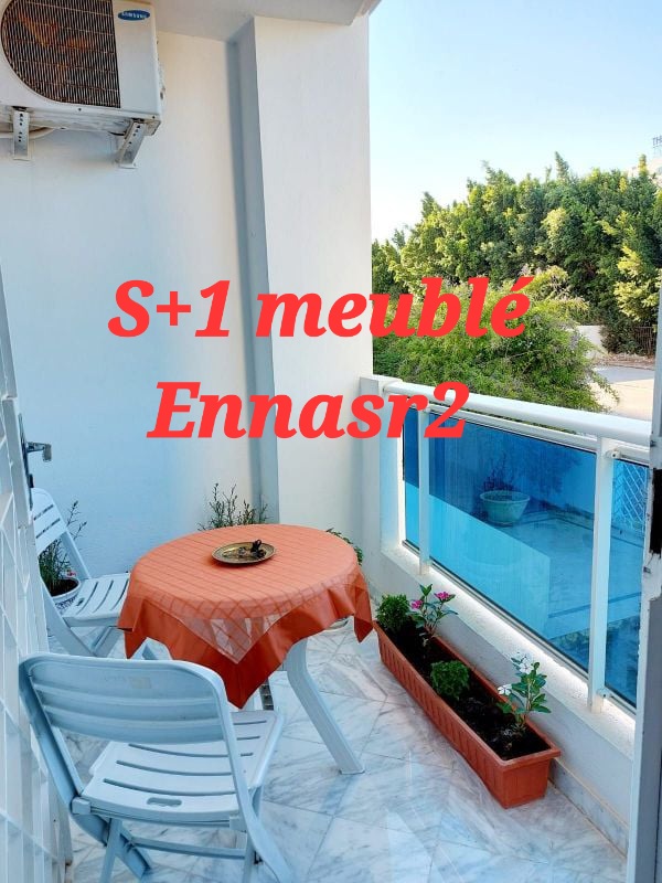 Ariana Ville Cite Ennasr 2 Location Appart. 2 pices S1meubl excellent pour tranger