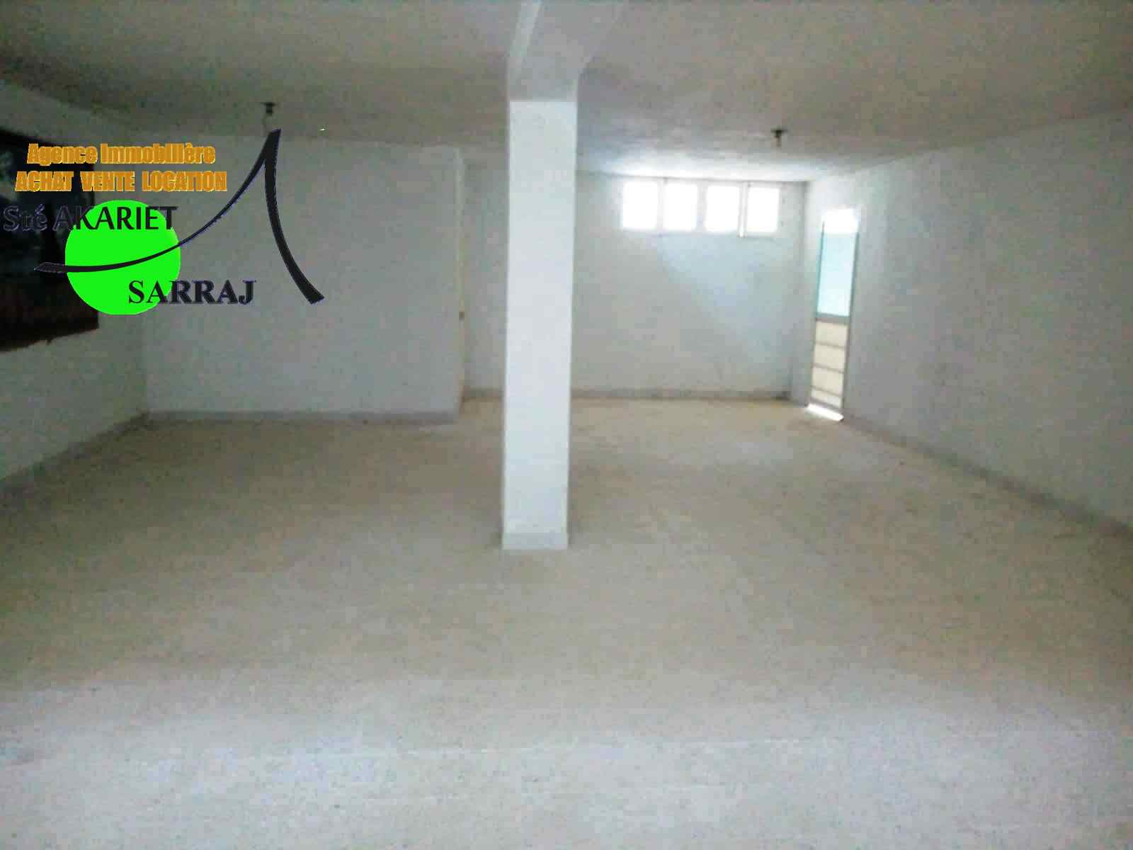 Sousse Jaouhara&nbsp;Sahloul&nbsp;Bureaux & Commerces&nbsp;Atelier,Garage&nbsp;Local au sous sol de superficie 100m � sahloul 4