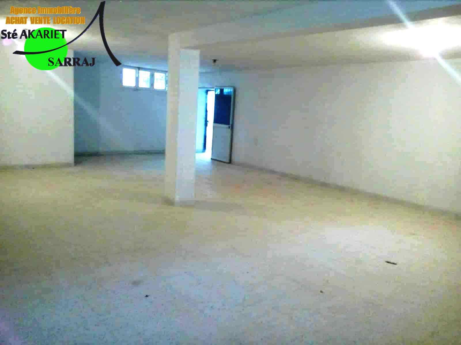 Sousse Jaouhara&nbsp;Sahloul&nbsp;Bureaux & Commerces&nbsp;Atelier,Garage&nbsp;Local au sous sol de superficie 100m � sahloul 4