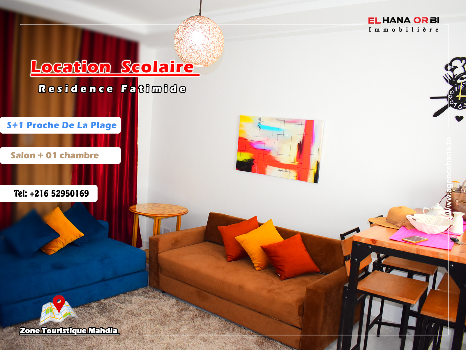 Mahdia Mahdia Location Appart. 1 pice Pour la saison scolaire app s1 rz fatimides