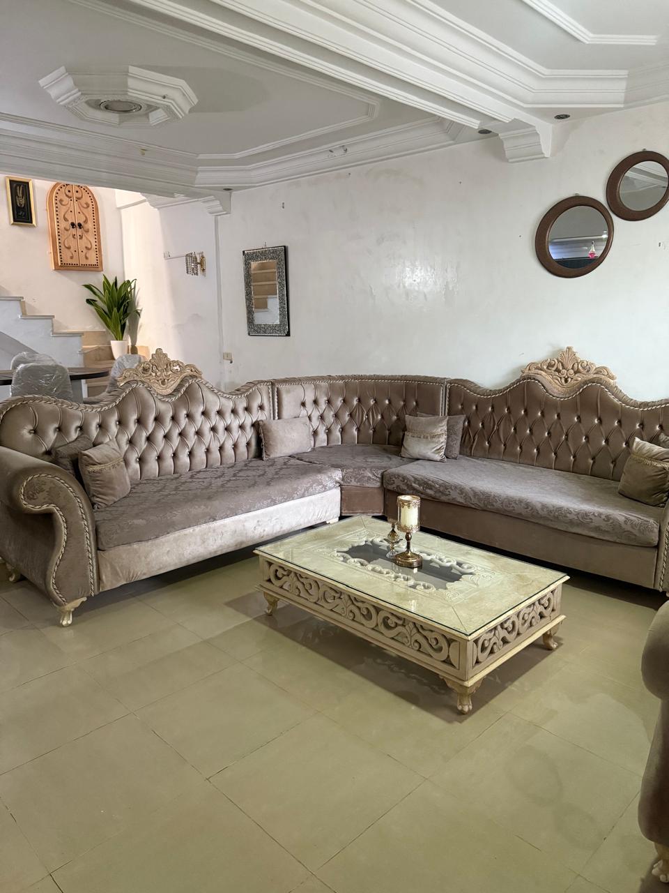 El Ouerdia Bellevue Salon - Salle  manger  Salons Salon baroque 9 places avec une table basse