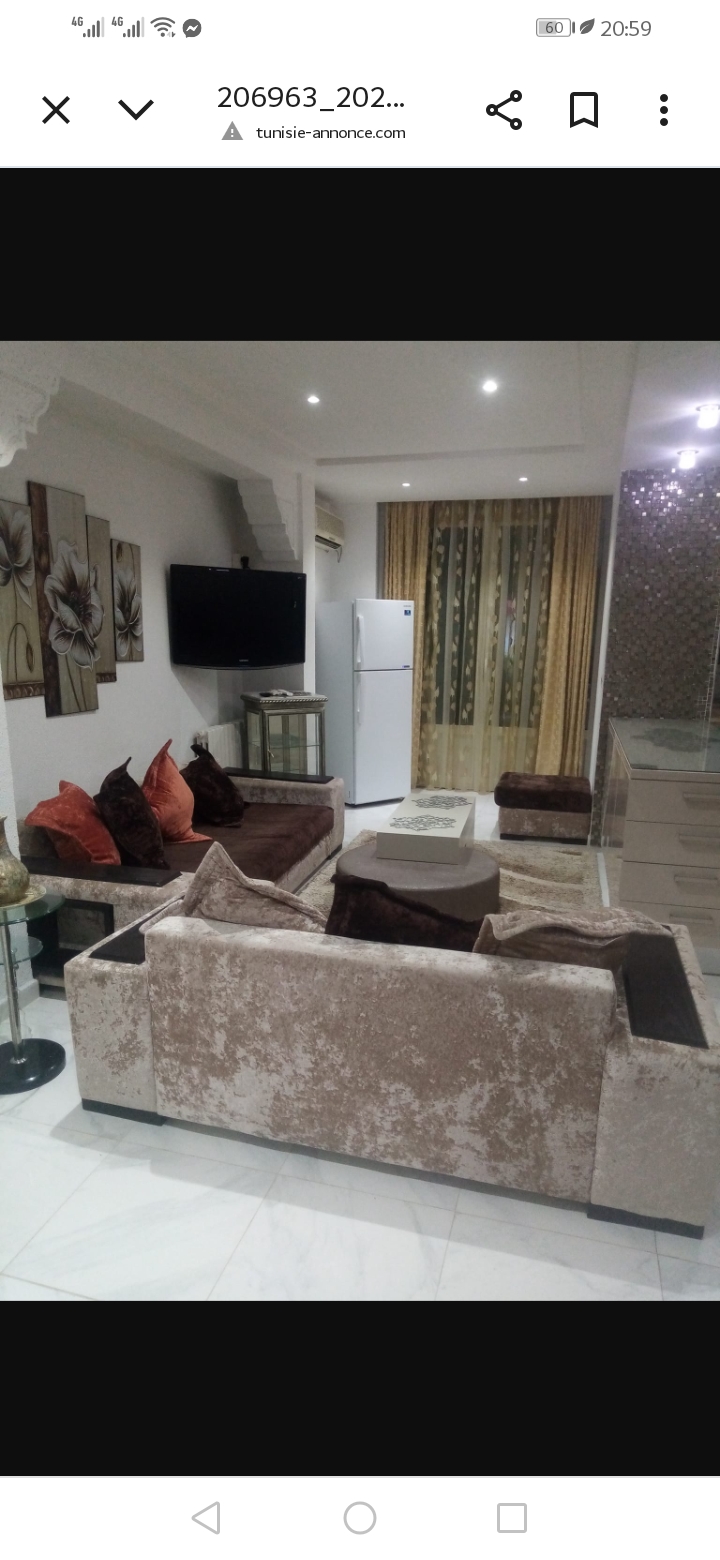 La Marsa Marsa Safsaf Location Appart. 3 pices Appt luxe s2 meubl marsa ville