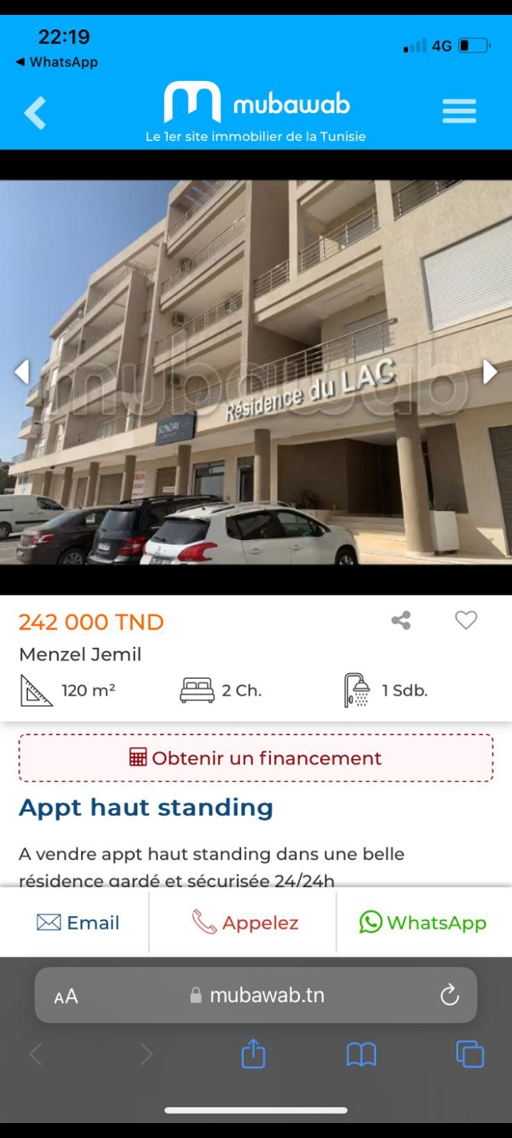 Location Appart. 2 pices