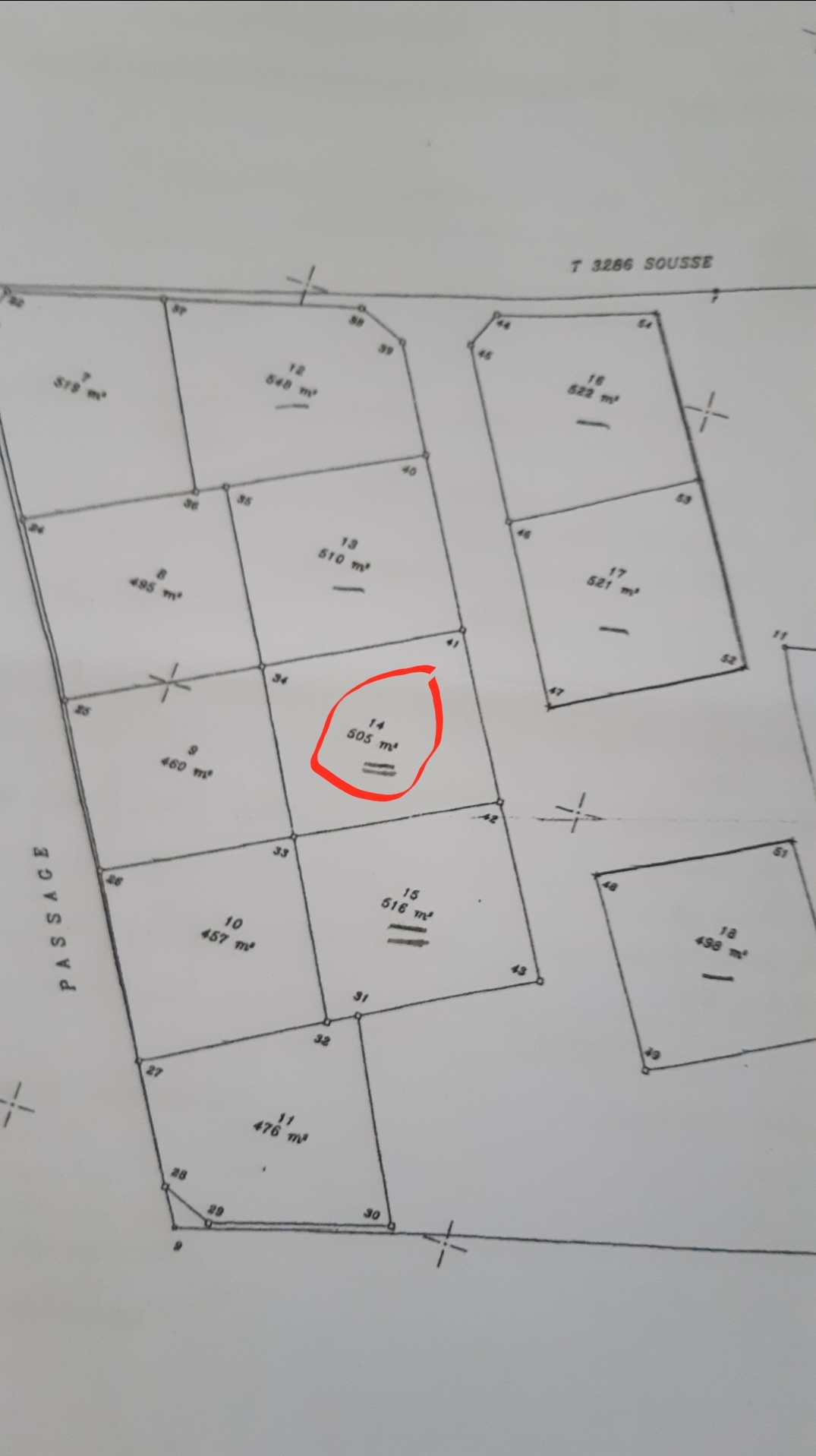 Akouda Chatt Meriem Terrain Terrain nu Terrain de 505 m  chatt mariem