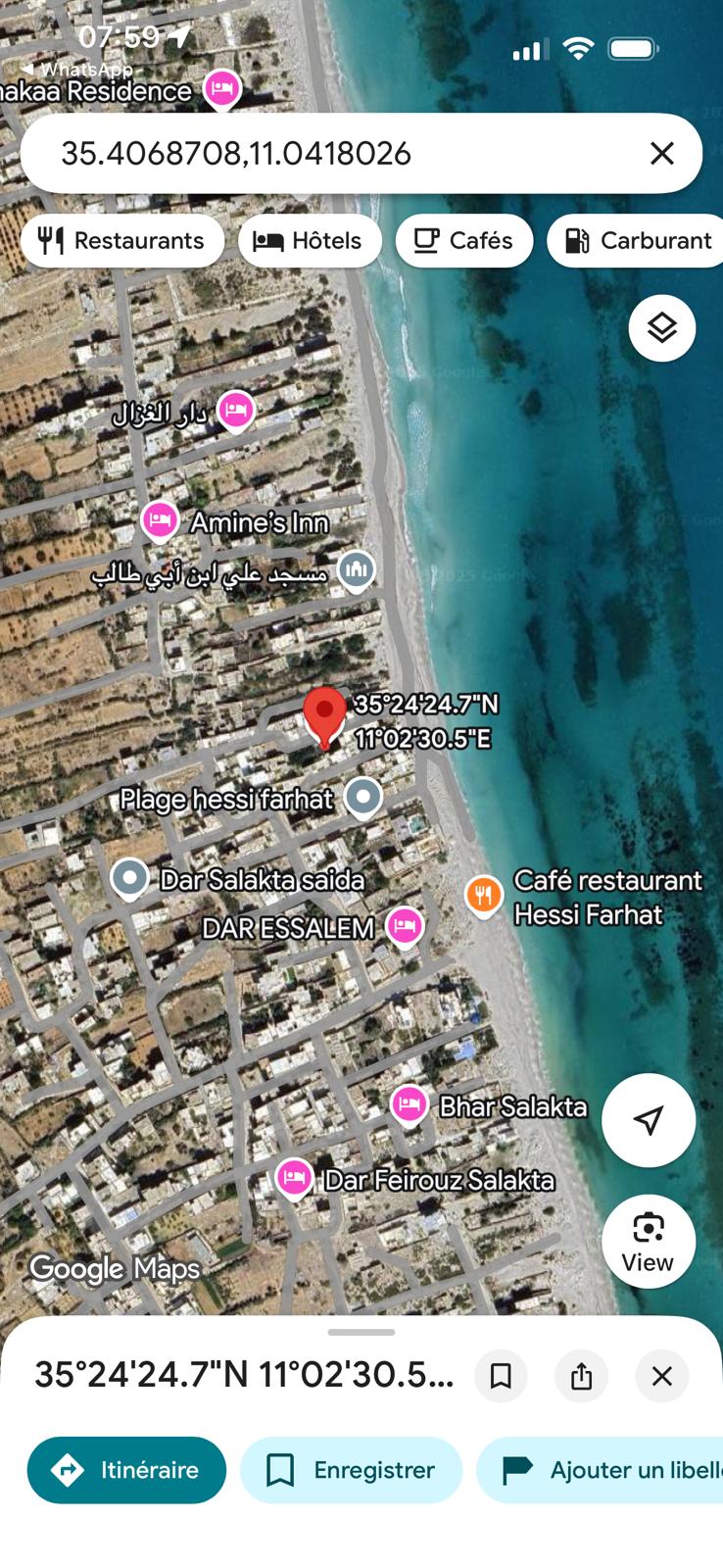 Ksour Essaf Salakta Terrain Terrain nu Terrain pieds dans l'eau