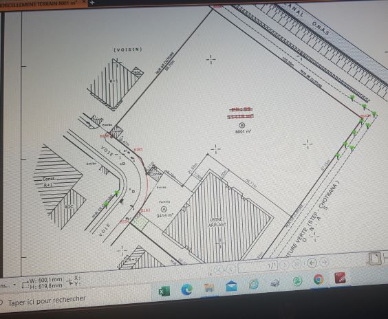 Raoued&nbsp;Ariana Essoughra&nbsp;Terrain&nbsp;Terrain nu&nbsp;11 415 m2 avec b�timent 1900m2 z ind chotrana