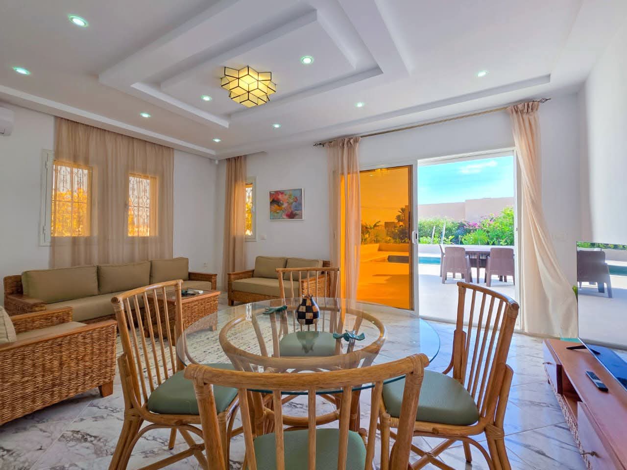 Djerba - Midoun Midoun Location Maisons Villa s3 avec piscine meuble rotin