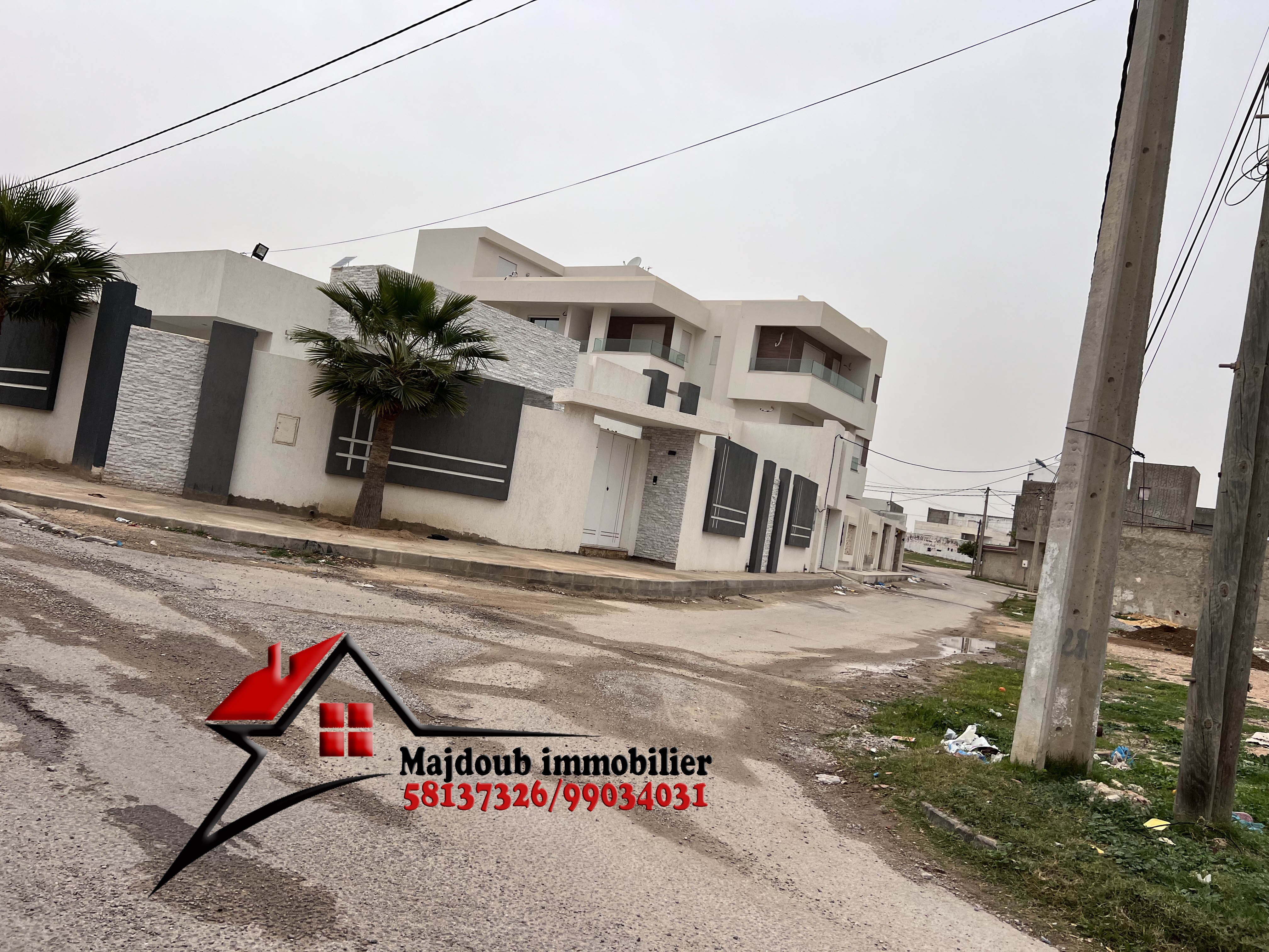 Sousse Riadh&nbsp;Ksibet Sousse&nbsp;Terrain&nbsp;Terrain nu&nbsp;Terrain de 312 m zone villa