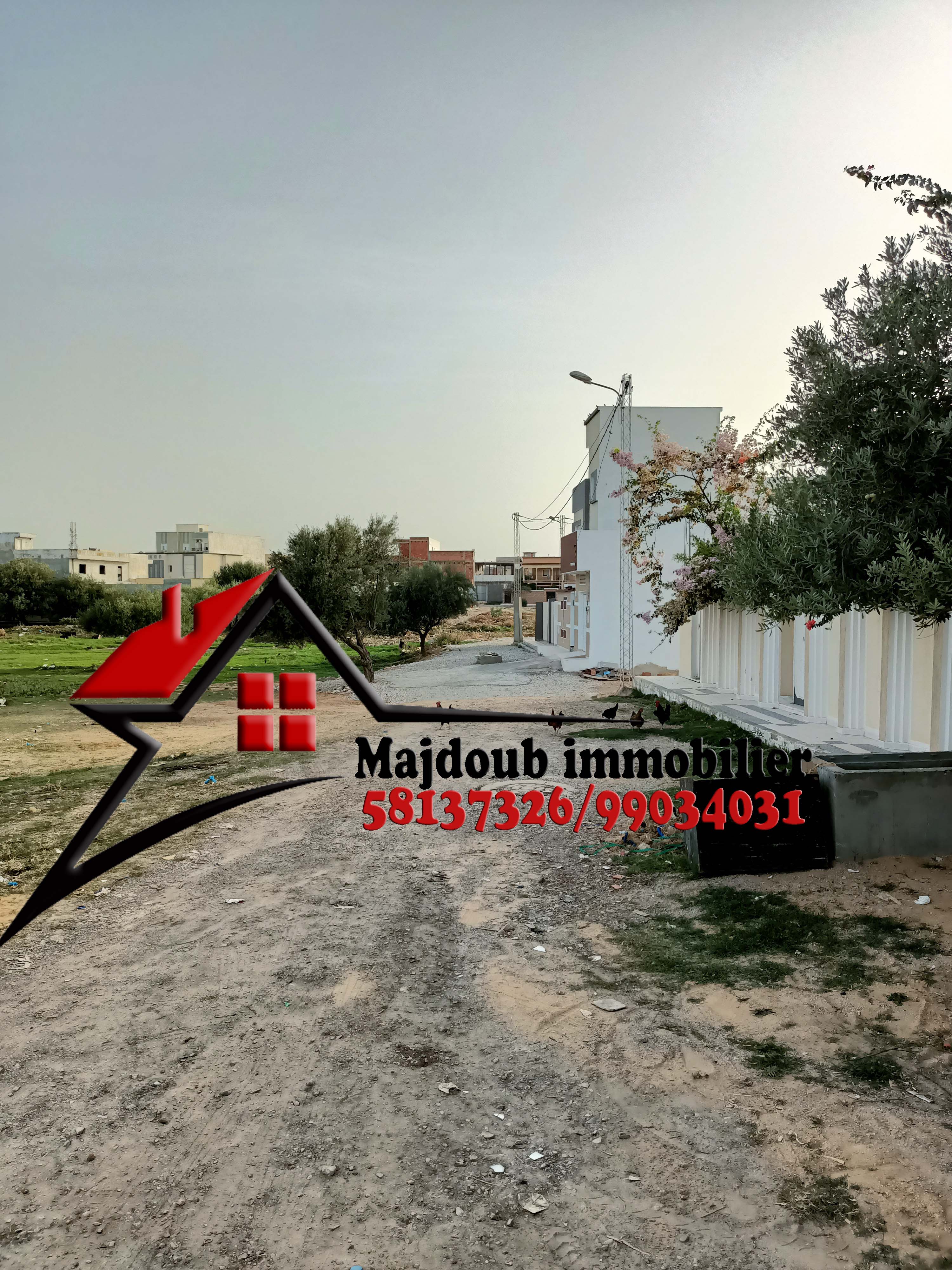 Sousse Riadh&nbsp;Zaouiet Sousse&nbsp;Terrain&nbsp;Terrain nu&nbsp;Terrain de 208 m bon emplacement