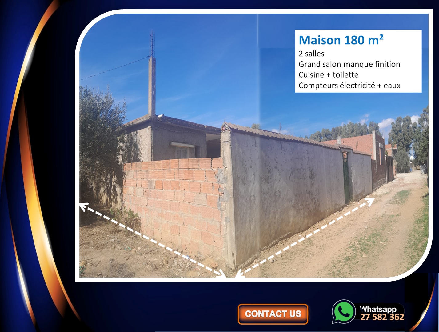 Bizerte Sud Louata Vente Maisons Superbe maison avec jardin