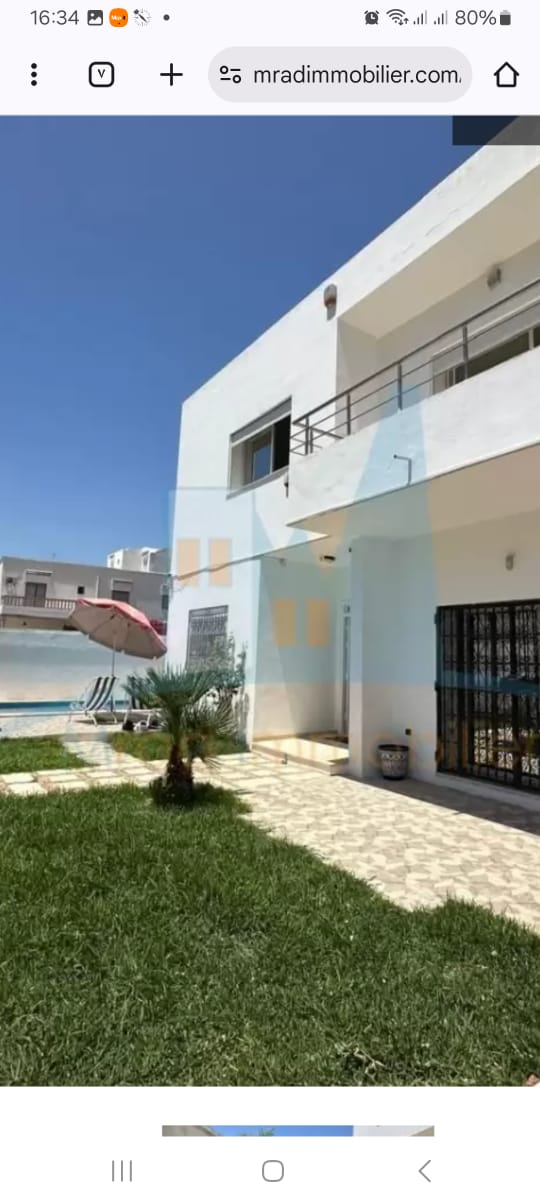 Hammamet&nbsp;Hammamet&nbsp;Vente&nbsp;Maisons&nbsp;Villa a hammamet s4 avec piscine