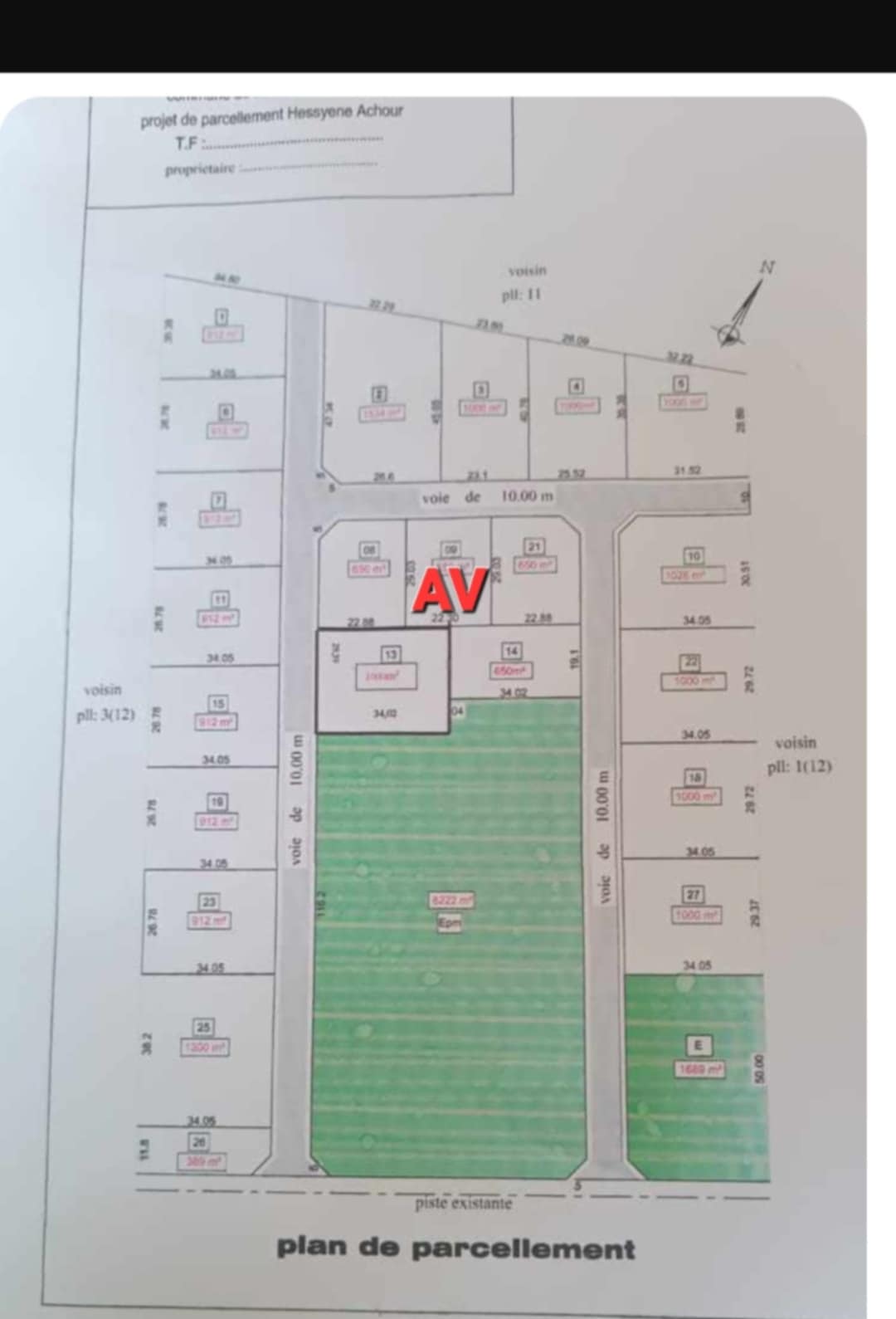 Raoued El Hessiene Terrain Terrain nu Terrain port financier