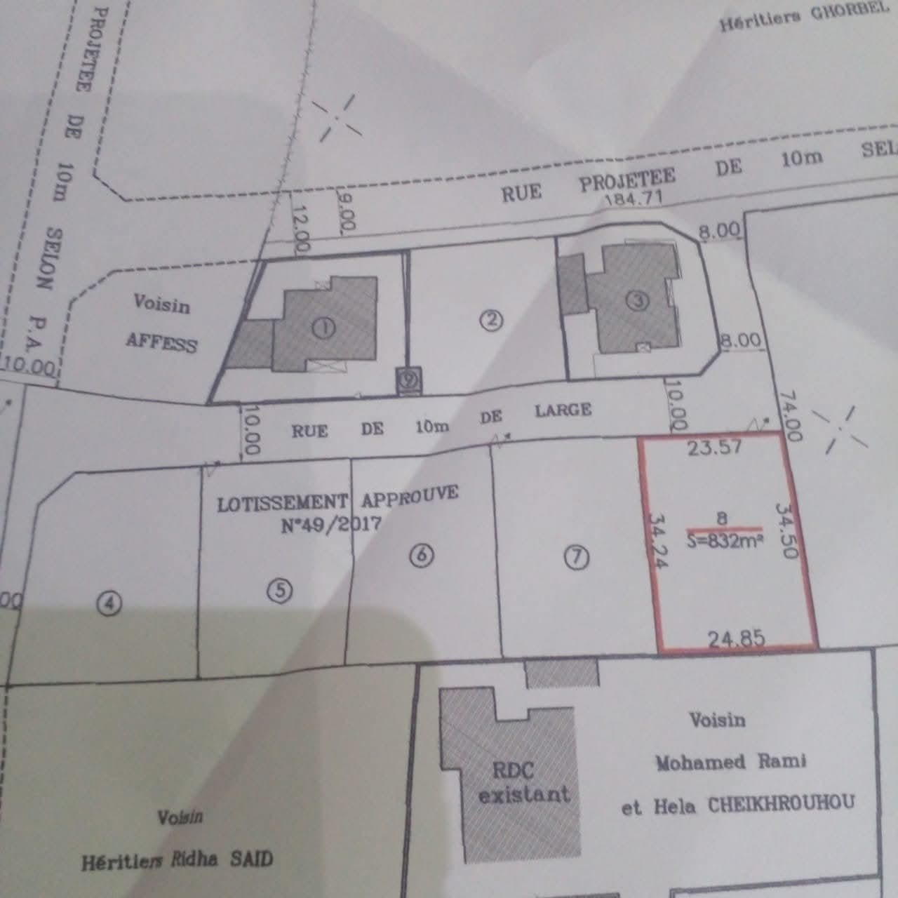 Sfax Sud&nbsp;El Ain&nbsp;Terrain&nbsp;Terrain nu&nbsp;Lotissement approuv� rte el ain km 8 et demi