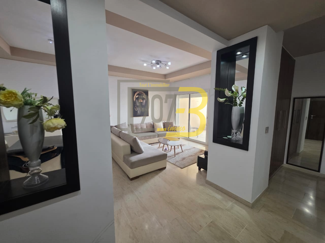 Mnihla&nbsp;Jardins d'el Menzah&nbsp;Location&nbsp;Appart. 2 pi�ces&nbsp;Un appartement s2 meubl� � jardin el menzah 2