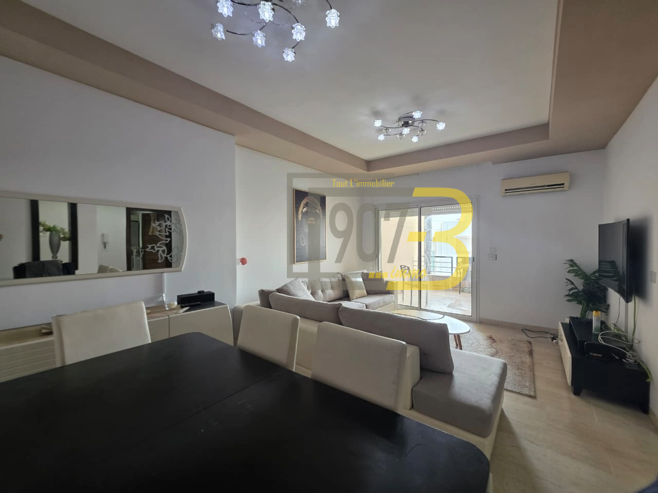 Mnihla&nbsp;Jardins d'el Menzah&nbsp;Location&nbsp;Appart. 2 pi�ces&nbsp;Un appartement s2 meubl� � jardin el menzah 2